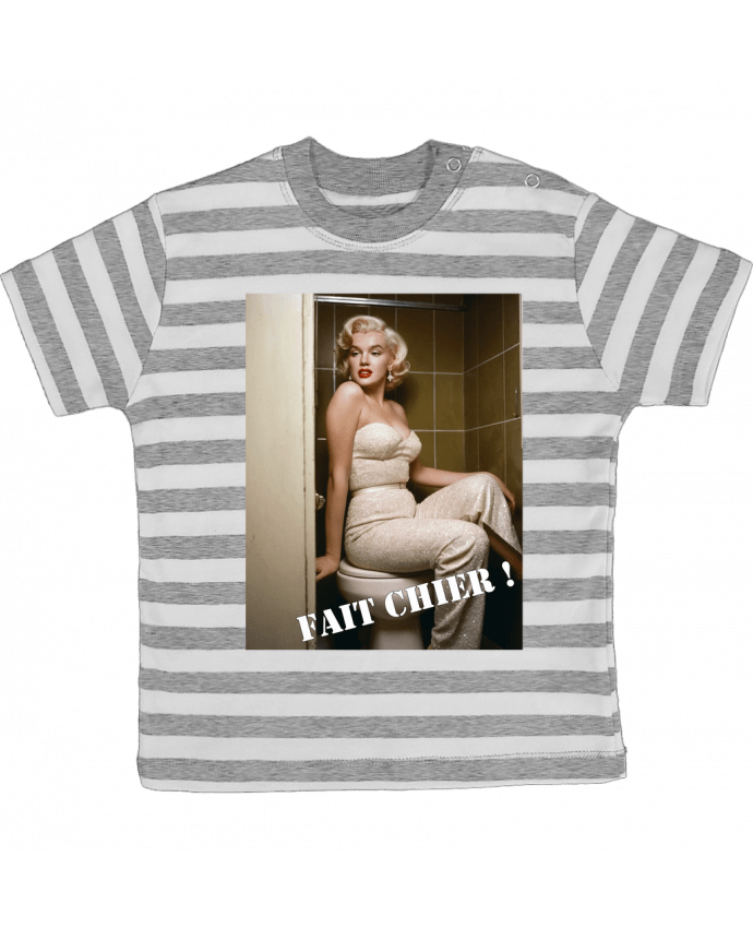 Tee-shirt bébé à rayures Marylin Monroe par TiA