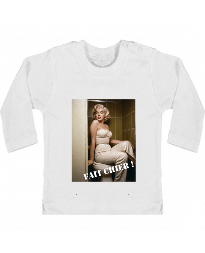 T-shirt bébé Marylin Monroe manches longues du designer TiA