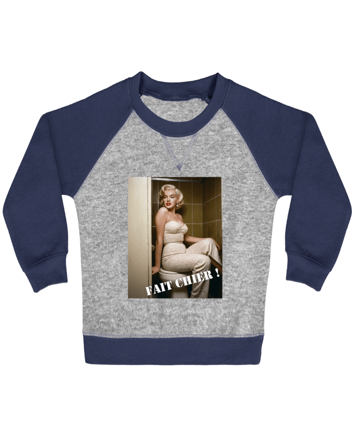 Sweat bébé manches contrastée Marylin Monroe par TiA