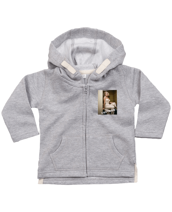 Sweat à capuche bébé zippé Marylin Monroe par TiA