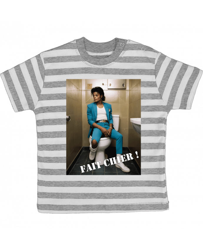 Tee-shirt bébé à rayures Michael Jackson par TiA