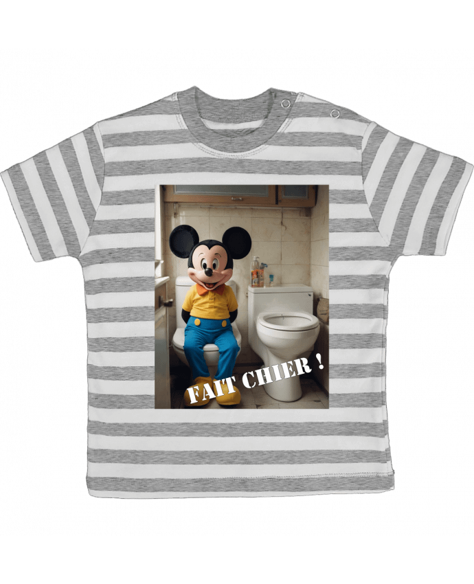 Tee-shirt bébé à rayures Mickey par TiA