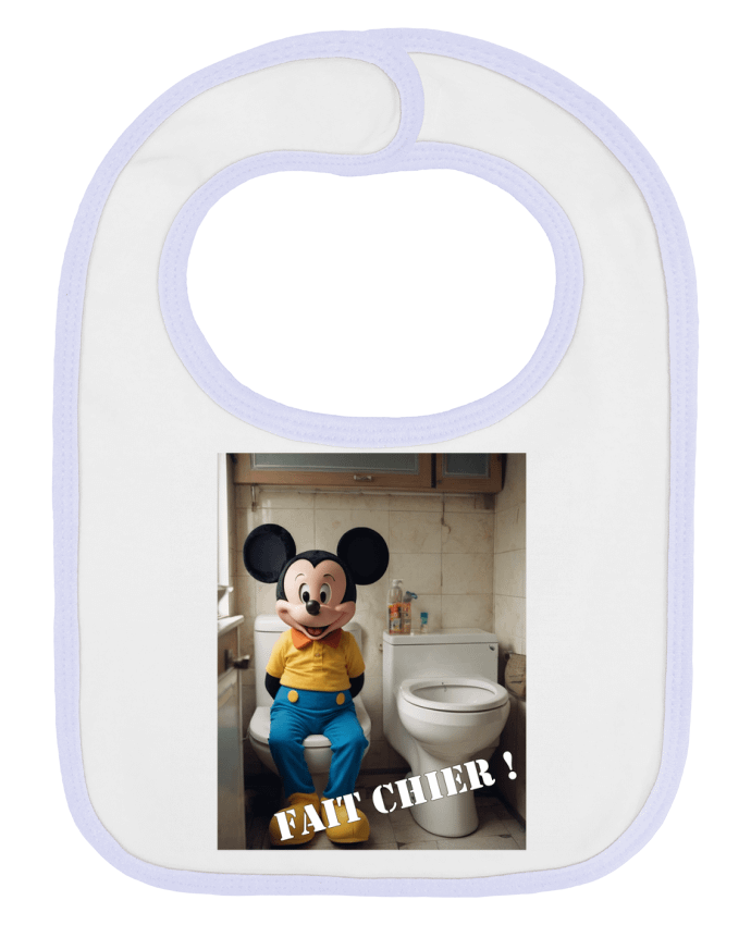 Bavoir bébé uni Mickey par TiA