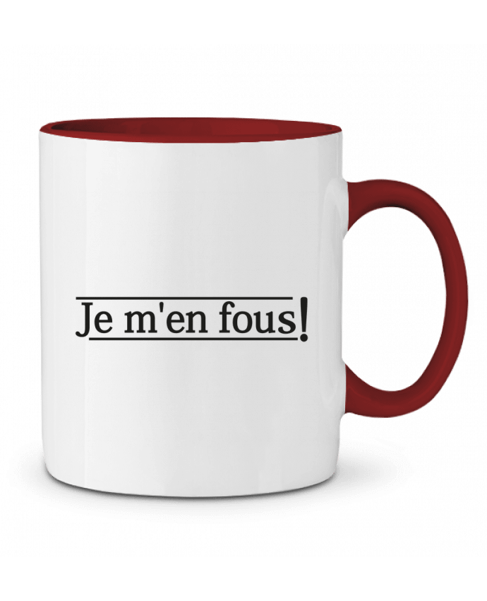 Two-tone Ceramic Mug Je m'en fous ! tunetoo