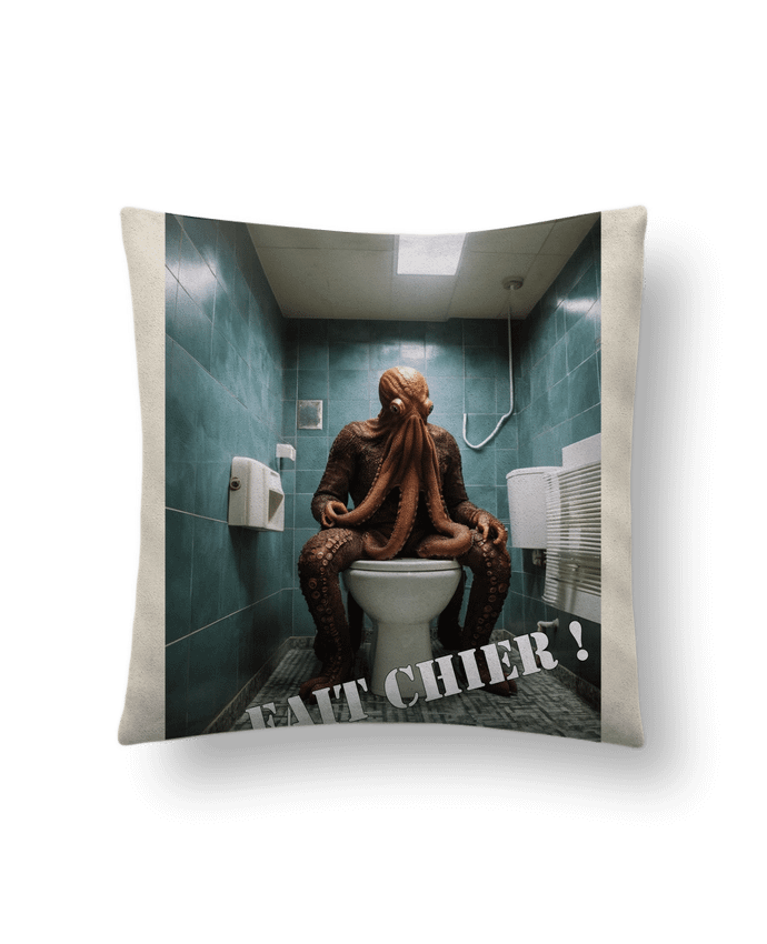 Coussin suédine Tête de poulpe par TiA