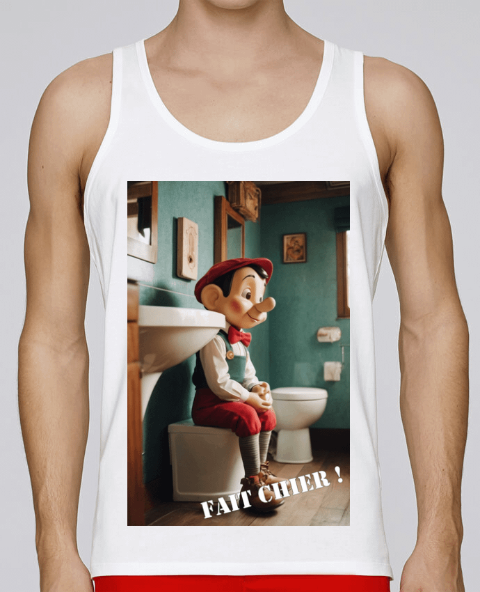 Débardeur homme Pinocchio par TiA 100% coton bio
