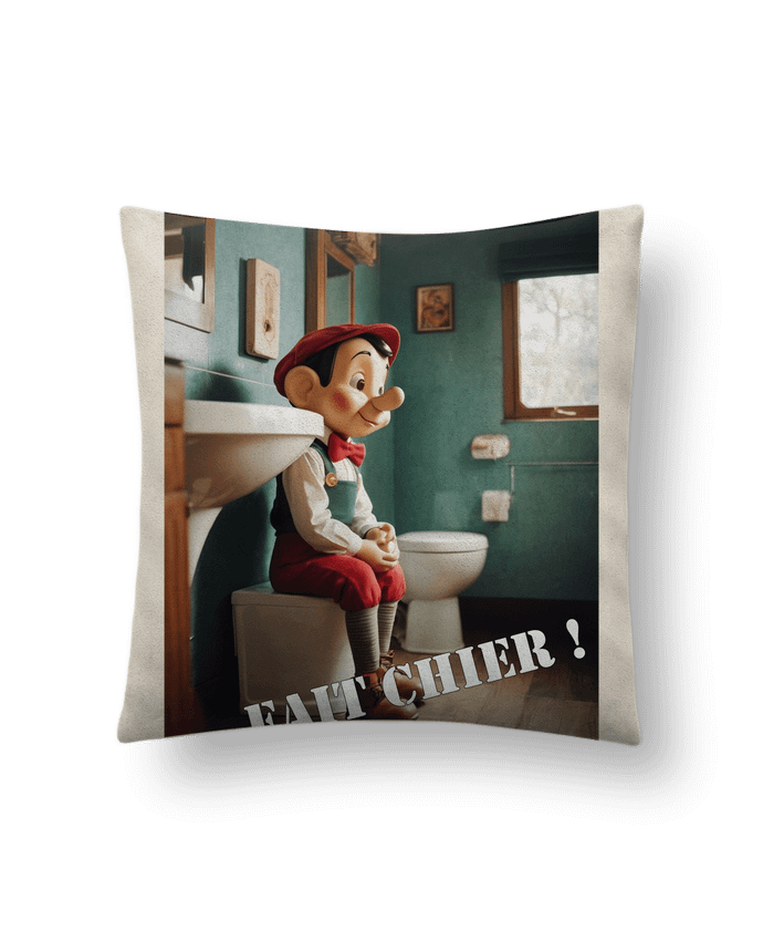 Coussin suédine Pinocchio par TiA