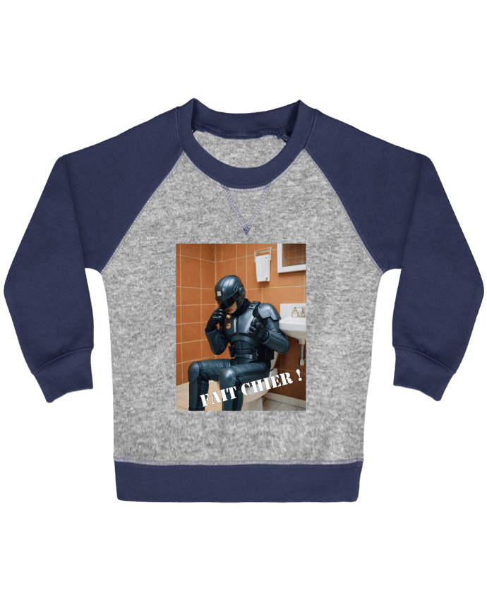 Sweat bébé manches contrastée Robocop par TiA