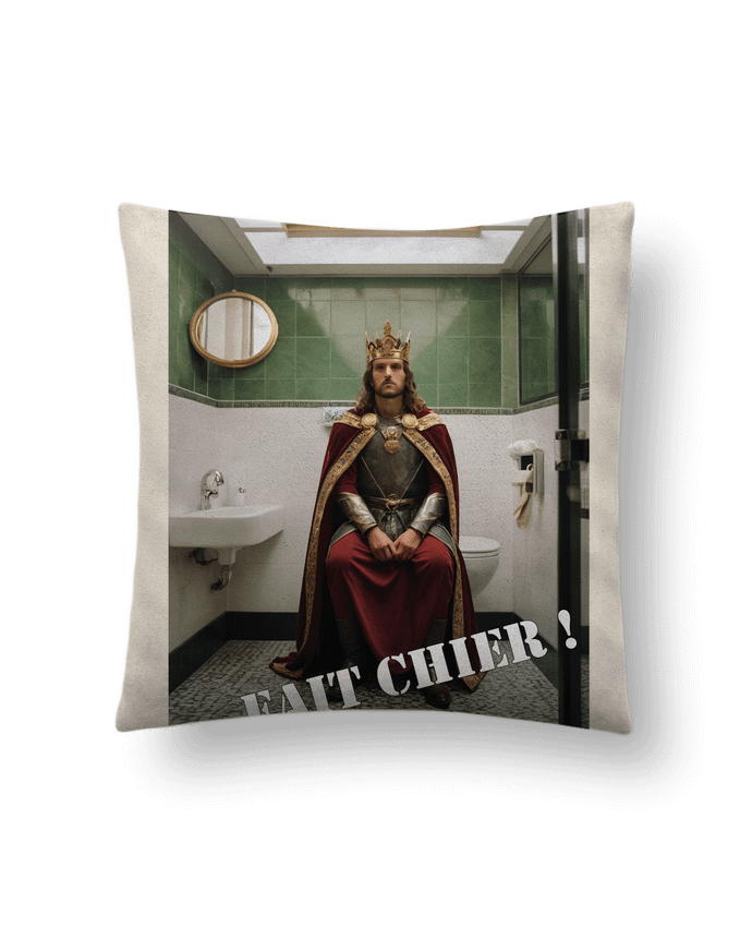 Coussin suédine king Arthur par TiA