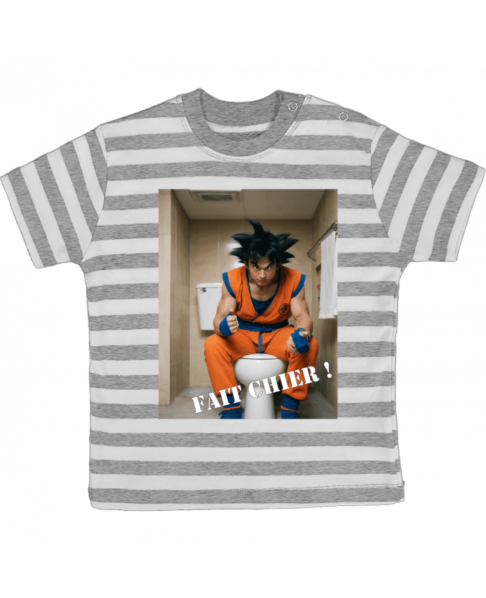 Tee-shirt bébé à rayures Sangoku par TiA