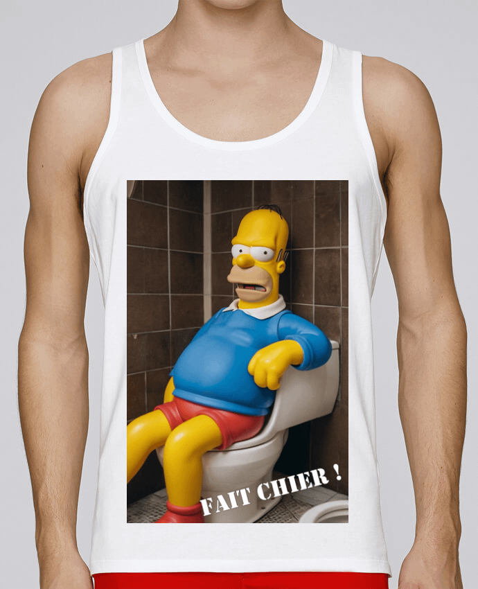Débardeur homme Omer Simpson par TiA 100% coton bio
