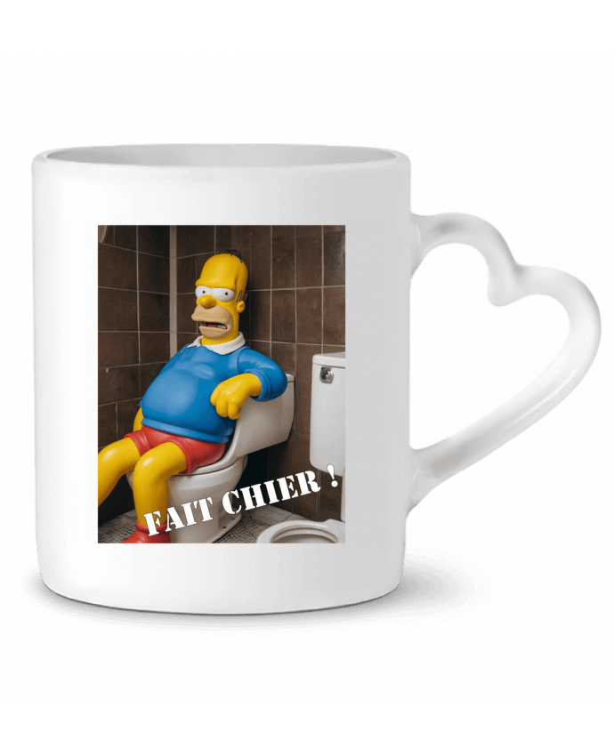 Mug coeur Omer Simpson par TiA