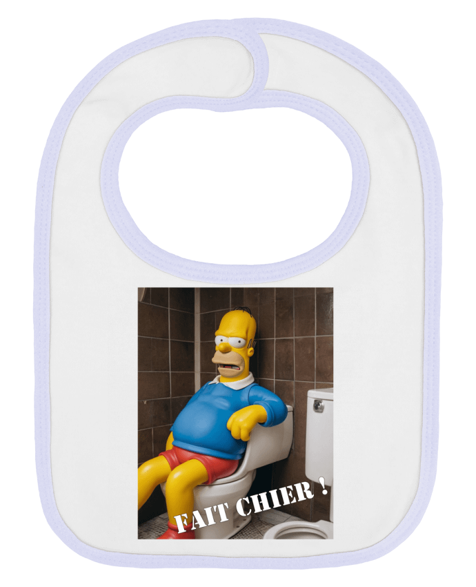 Bavoir bébé uni Omer Simpson par TiA