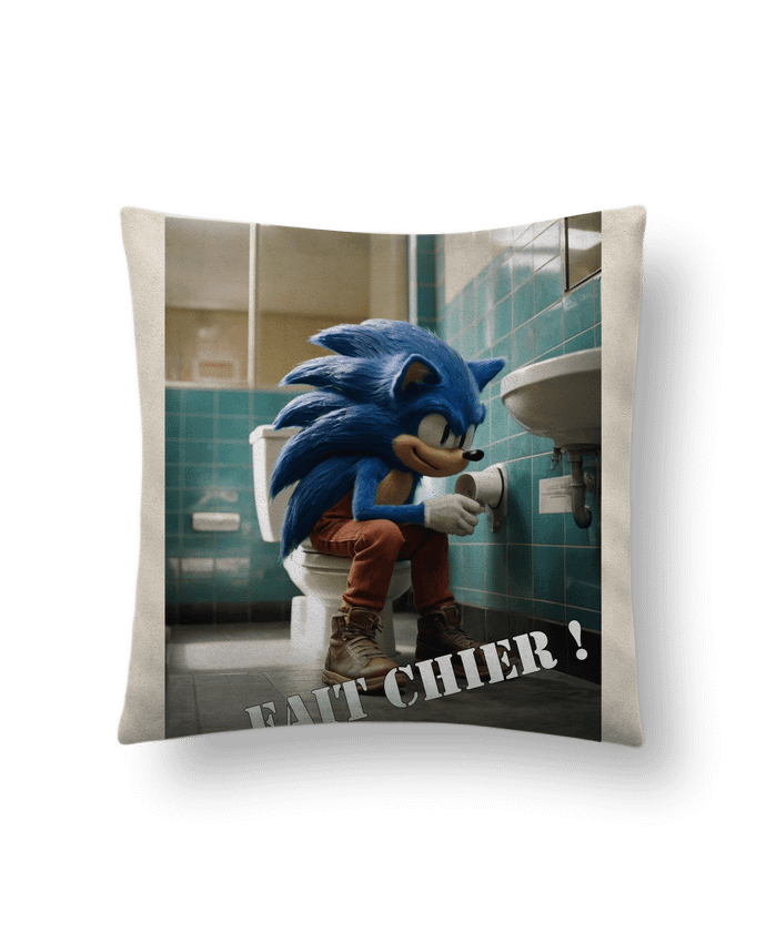 Coussin suédine Sonic par TiA