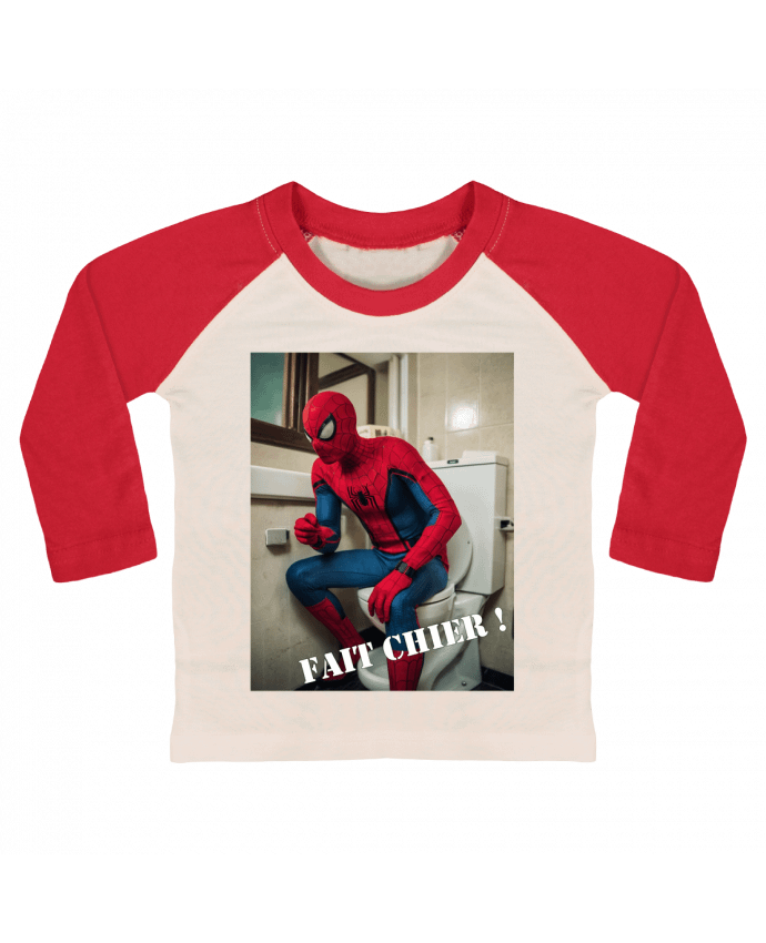 Tee-shirt Bébé Baseball ML Spiderman par TiA
