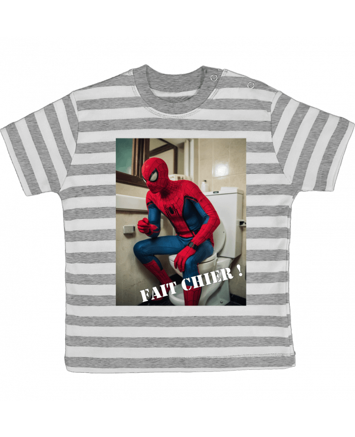 Tee-shirt bébé à rayures Spiderman par TiA