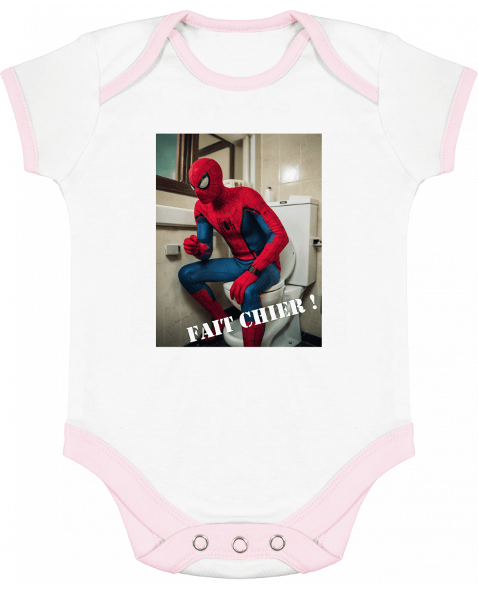 Body bébé manches contrastées Spiderman par TiA