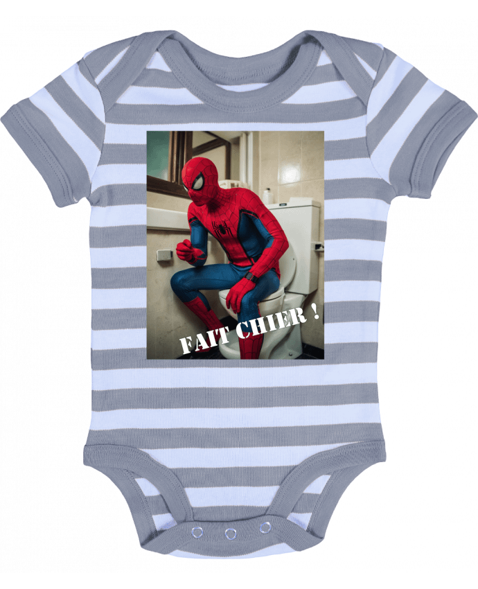 Body Bébé Rayé Spiderman - TiA