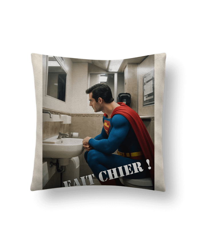 Coussin suédine Superman par TiA
