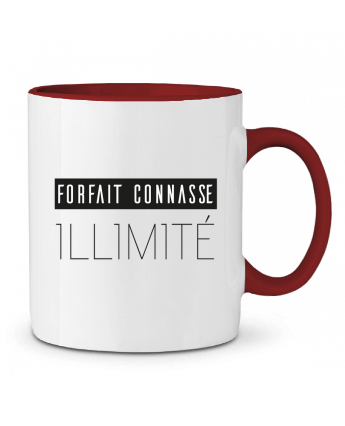 Mug bicolore Forfait connasse illimité tunetoo
