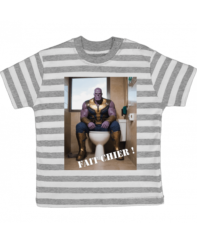 Tee-shirt bébé à rayures Thanos par TiA