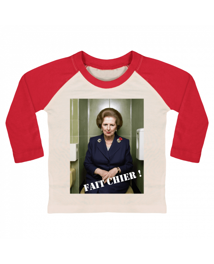 Tee-shirt Bébé Baseball ML Margaret Thatcher par TiA