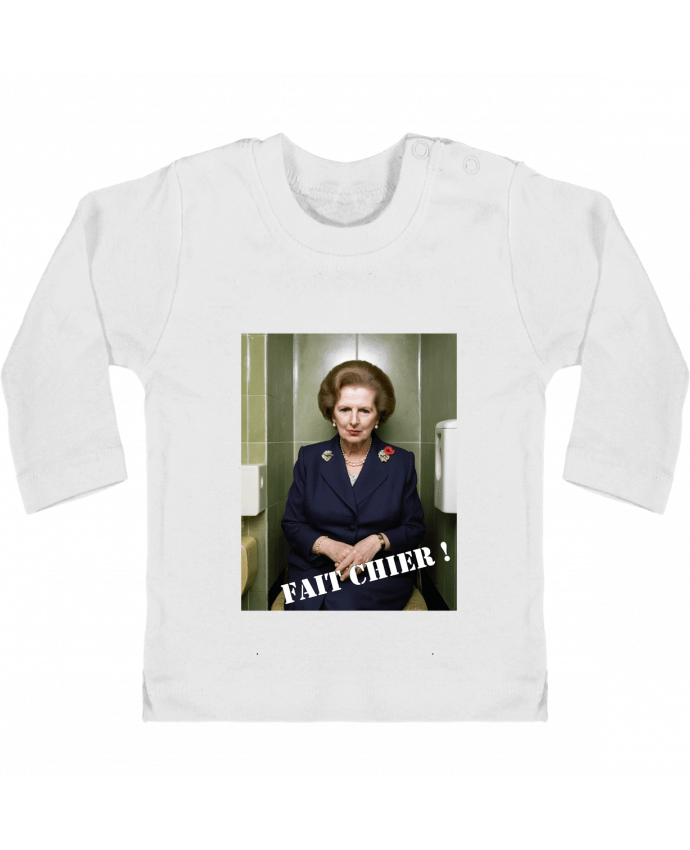 T-shirt bébé Margaret Thatcher manches longues du designer TiA