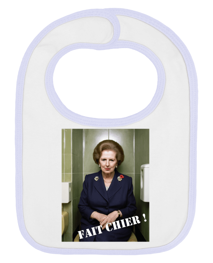 Bavoir bébé uni Margaret Thatcher par TiA