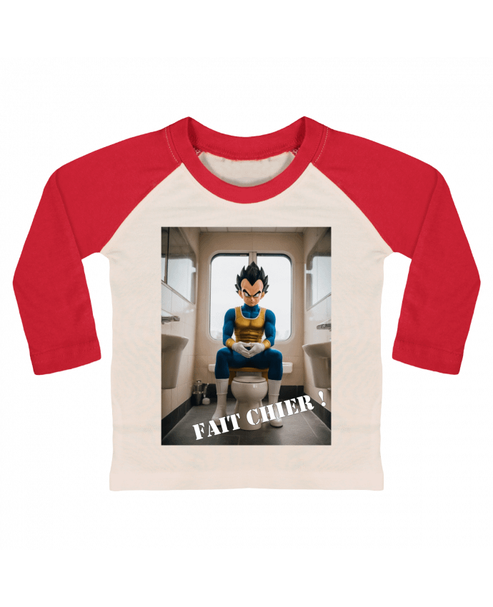 Tee-shirt Bébé Baseball ML Vegeta par TiA