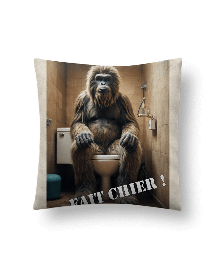 Coussin suédine Yeti par TiA