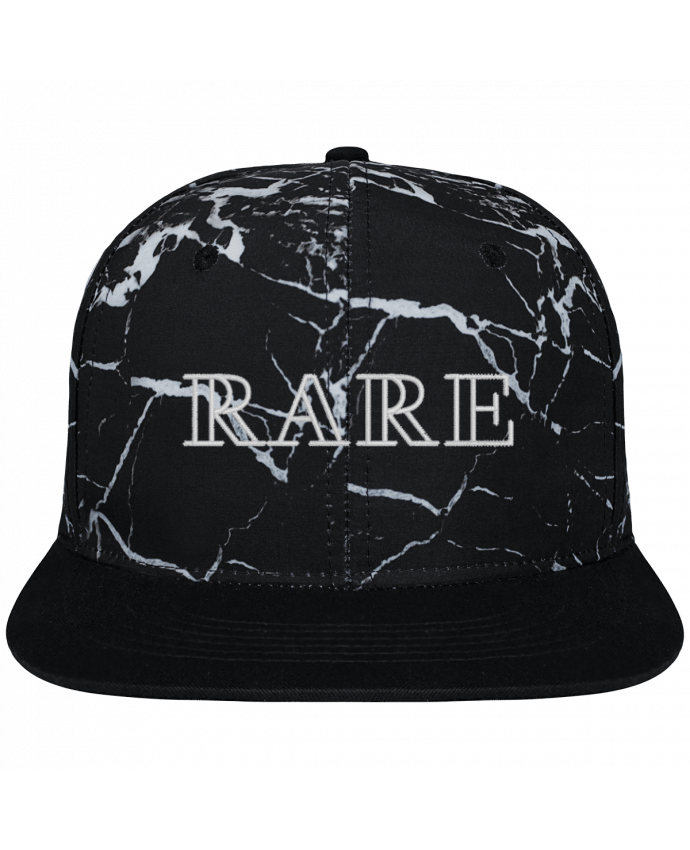 Snapback Cap black mineral Crown pattern Rare brodé et toile imprimée motif minéral noir et blanc