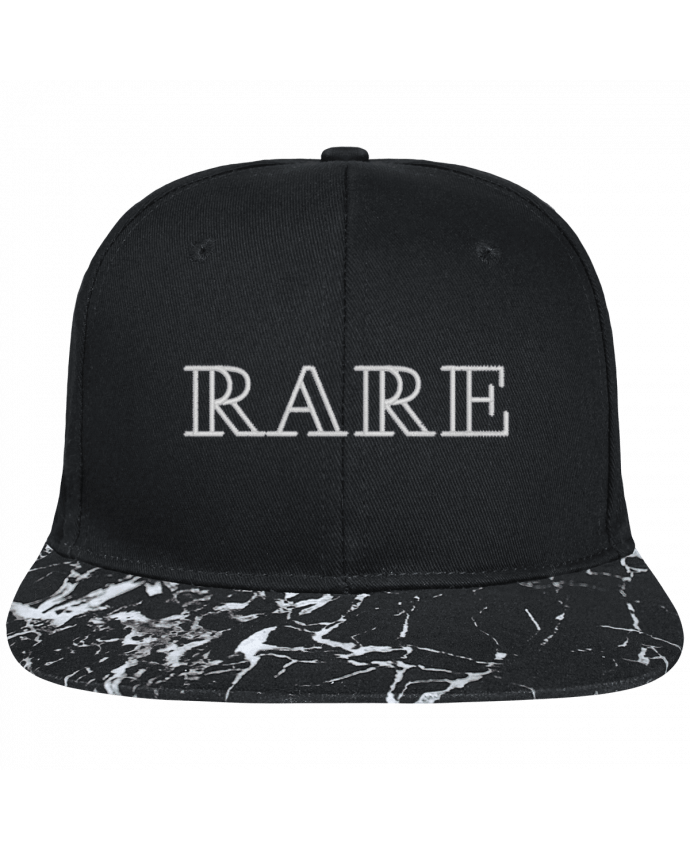 Snapback black visiere minerale Rare brodé avec toile noire 100% coton et visière imprimée motif min