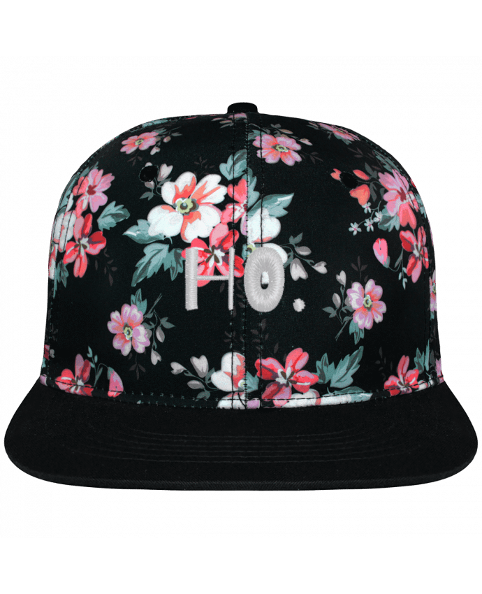 Gorra Snapback Corona Diseño Floral Negro Ho. brodé avec toile motif à fleurs 100% polyester et visière noire 