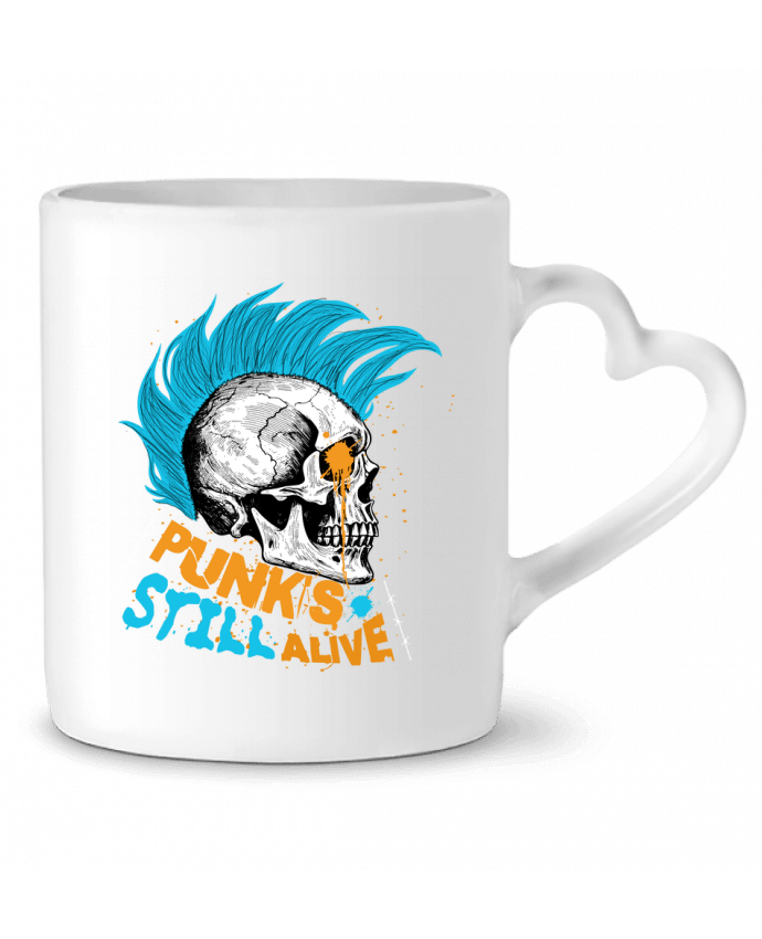 Mug coeur Punk's still alive - punk rock homme ado français par LeShopDeMus