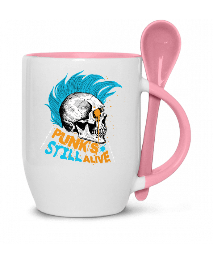  Tasse cuillère Punk's still alive - punk rock homme ado français par LeShopDeMus