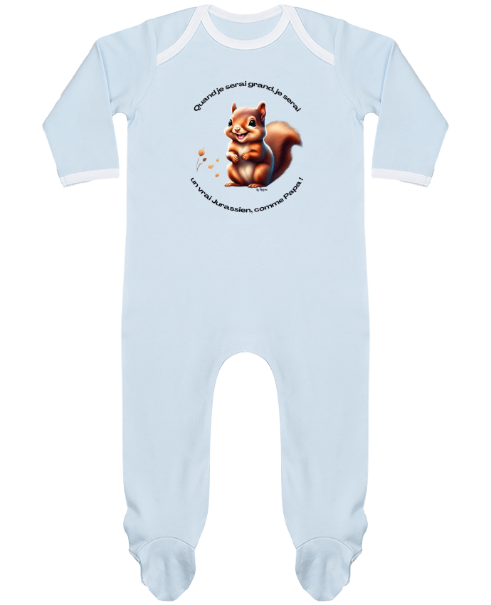 Body Pyjama Bébé Quand je serai grand, je serai un vrai Jurassien, comme Papa ! par JURAFAN