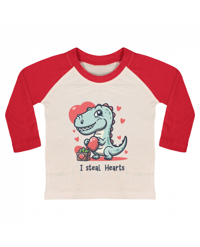 Tee-shirt Bébé Baseball ML je vole le coeur par VSGA