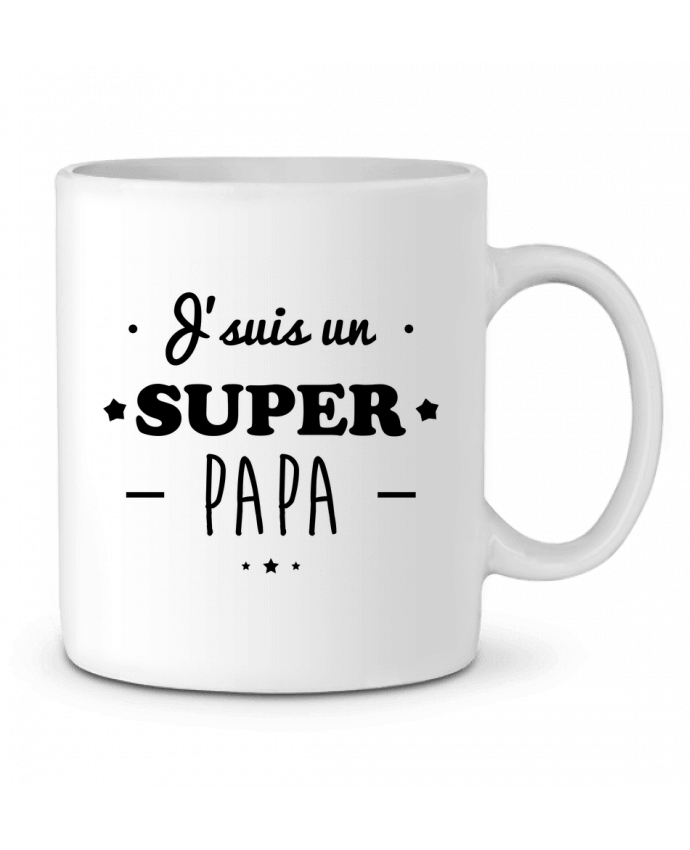 Ceramic Mug Super papa,cadeau père,fête des pères by Benichan