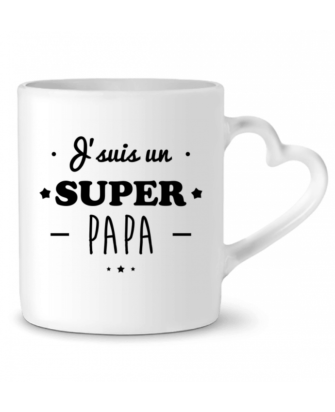 Taza Corazón Super papa,cadeau père,fête des pères por Benichan