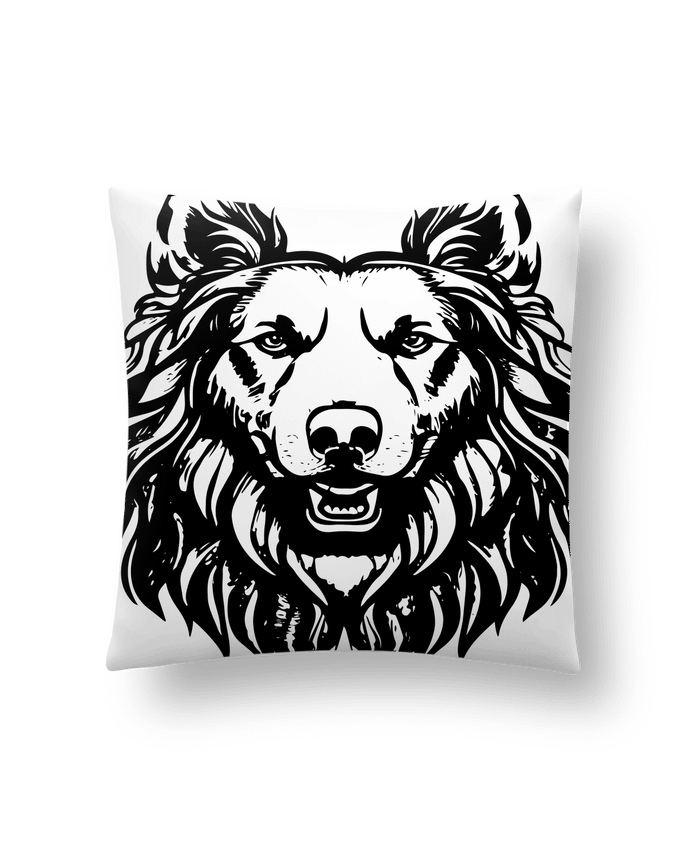 Coussin King's Crown Canines Black and white par VSGA