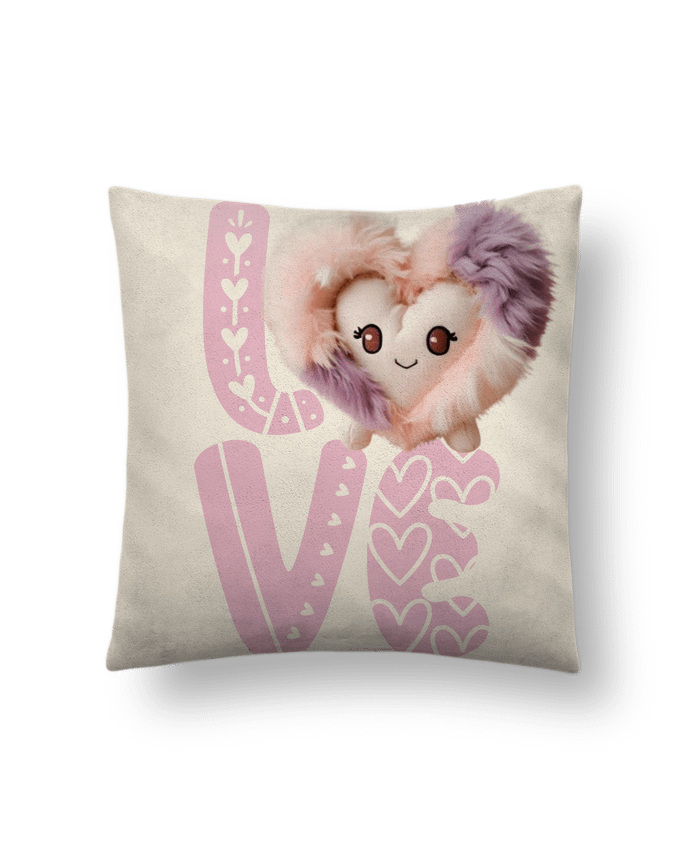 Coussin suédine Love Cute Chibi Heart 01 par Vamamoi