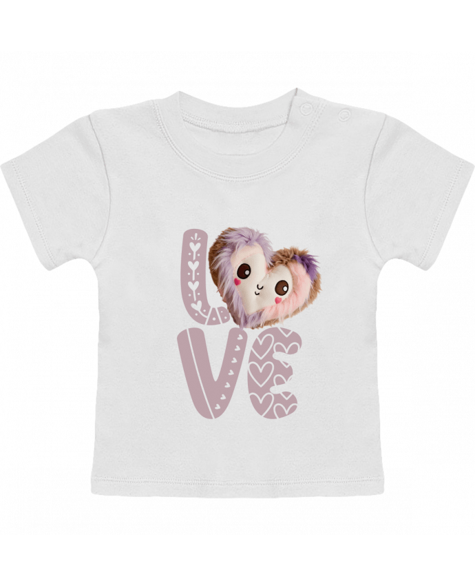 T-shirt bébé Love Cute Chibi Heart 02 manches courtes du designer Vamamoi