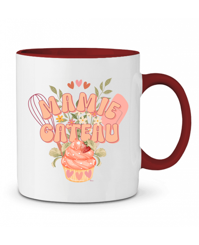 Mug bicolore Mamie gâteau ApiDesign