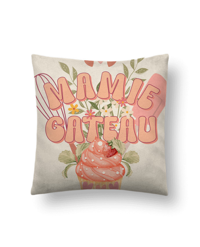 Coussin suédine Mamie gâteau par ApiDesign