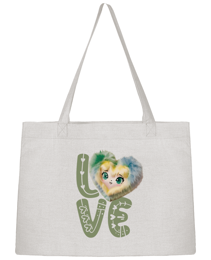 Sac Shopping Love Cute Chibi Heart 03 par Vamamoi