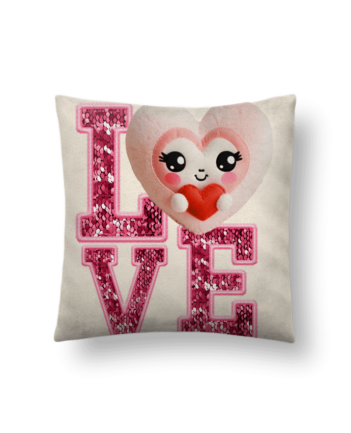 Coussin suédine Love Cute Chibi Heart 04 par Vamamoi