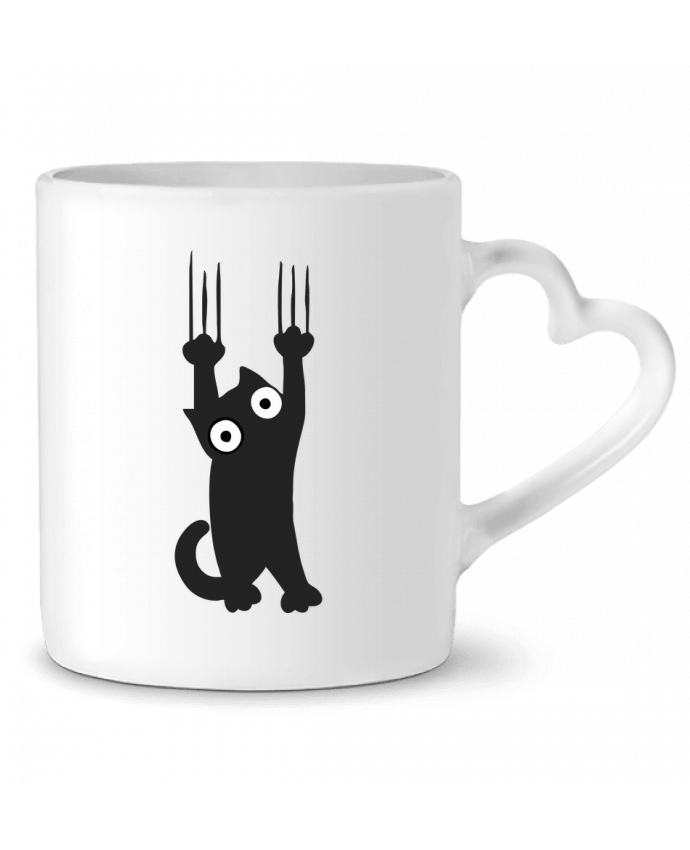 Mug coeur Kitty patitas suaves par Kitsune Store 