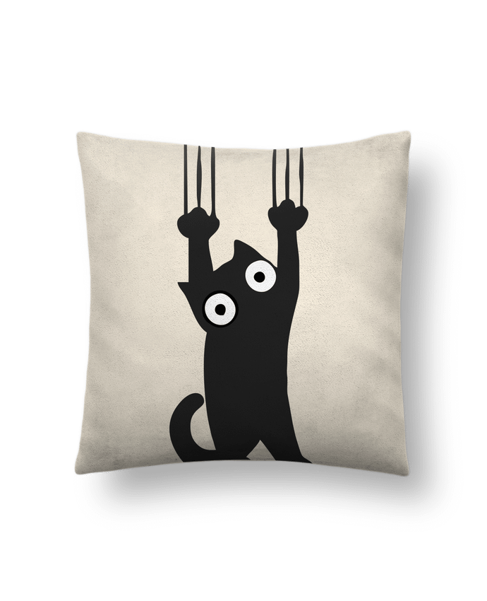 Coussin suédine Kitty patitas suaves par Kitsune Store 