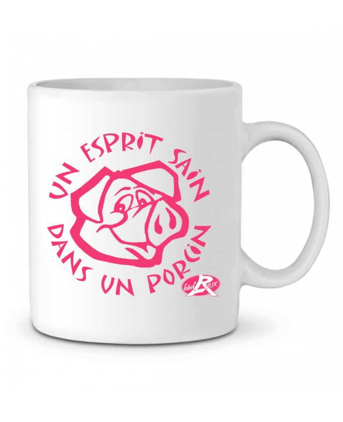 Taza Cerámica un esprit sain dans un  porcin por labelRose