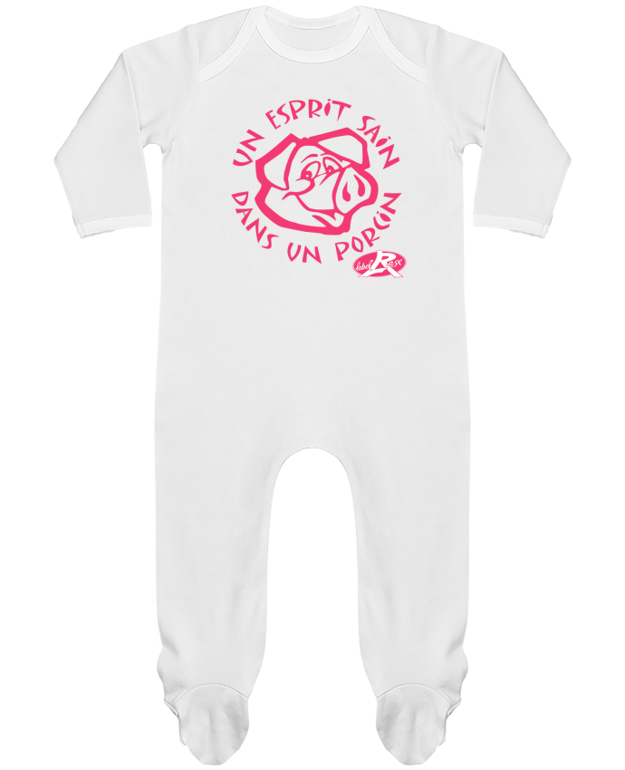 Body Pyjama Bébé un esprit sain dans un  porcin par labelRose
